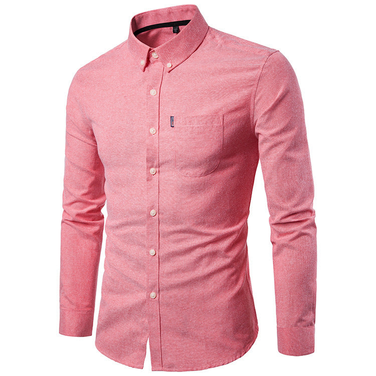 Men S Shirts Korean Men Slim Long Sleeve Dress Shirt