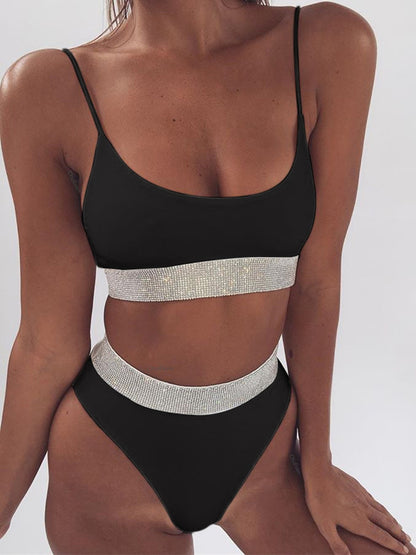 Scoop Neck Spaghetti Strap Two-Piece Swim Set