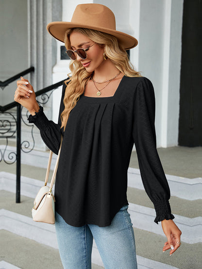 Square Neck Puff Sleeve Blouse