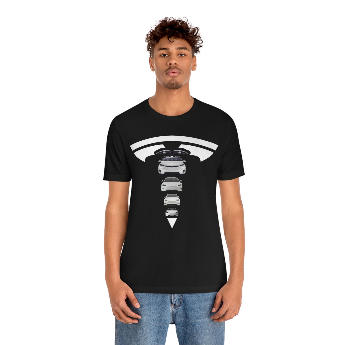 Maddison Apparel - Tesla Custom Design T Shape Logo - Short Sleeve Tee