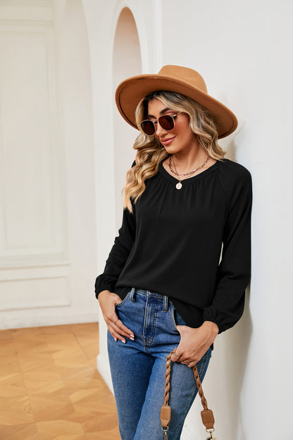 V-Neck Long Sleeve T-Shirt