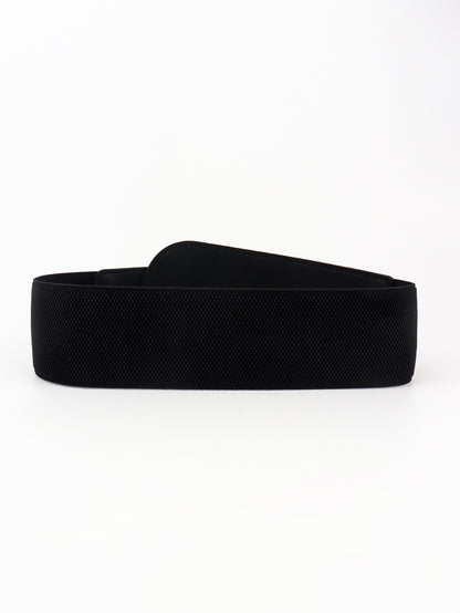 PU Elastic Wide Belt with Alloy Buckle