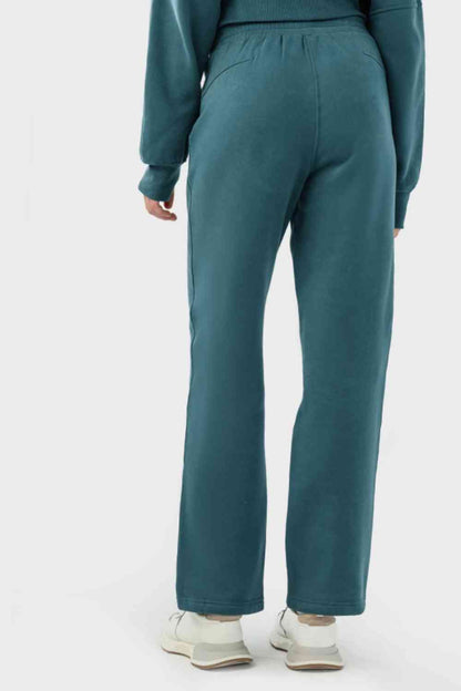 Drawstring Waist Sports Pants with Pockets