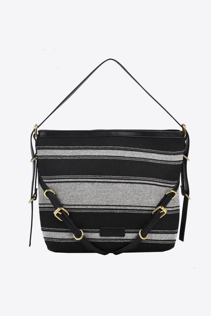 Striped Large Canvas Bag