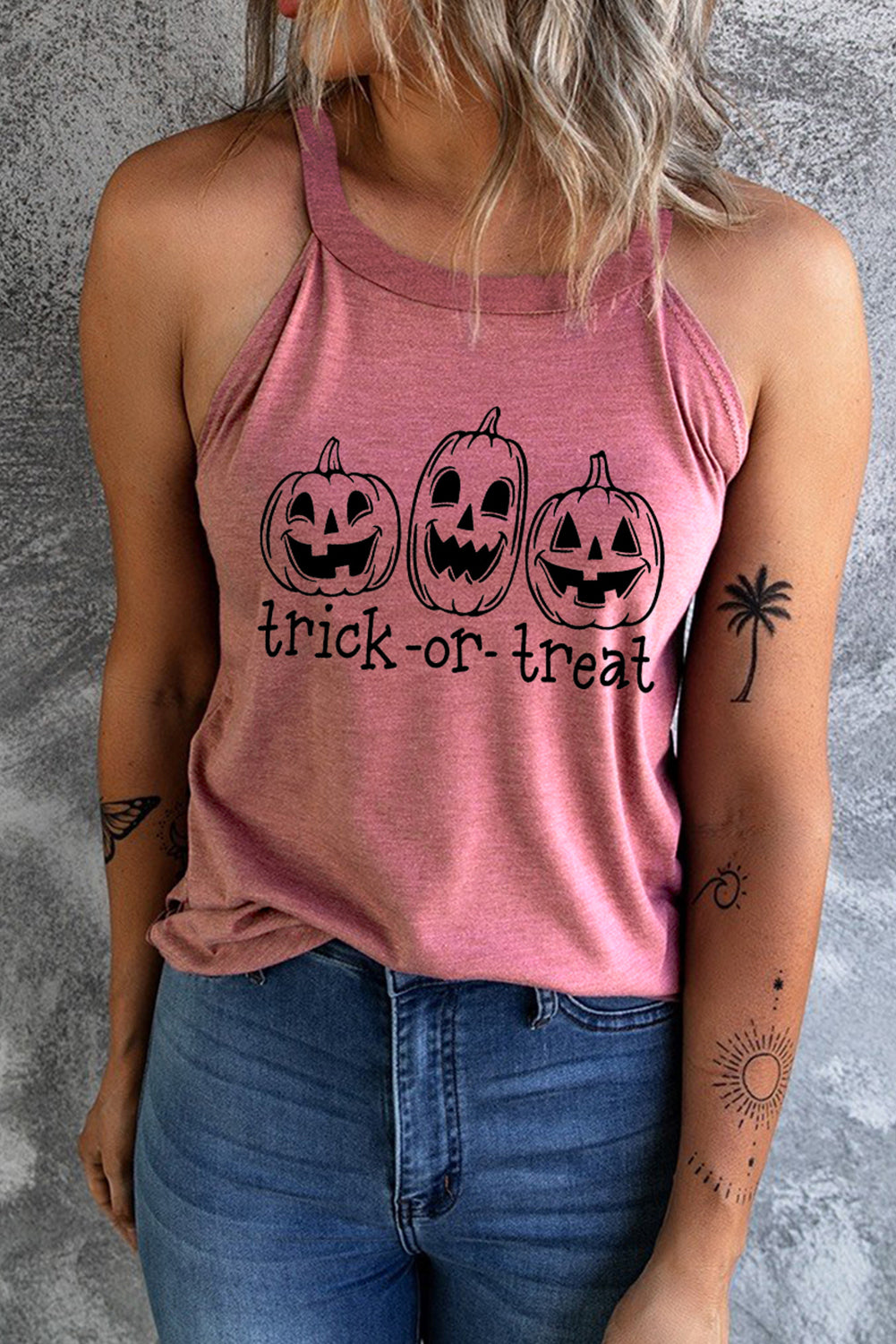 TRICK OR TREAT Graphic Tank Top