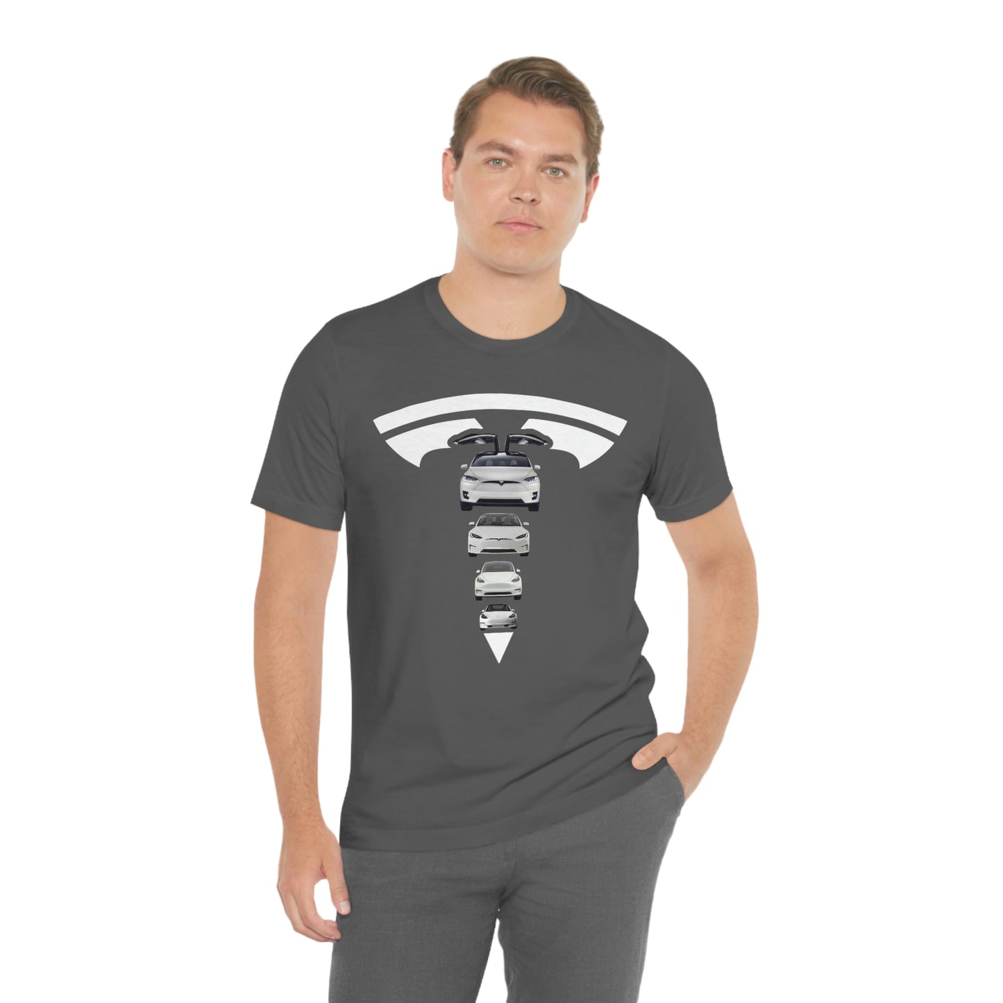 Maddison Apparel - Tesla Custom Design T Shape Logo - Short Sleeve Tee