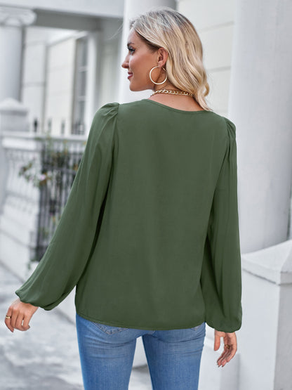 Square Neck Puff Sleeve Top