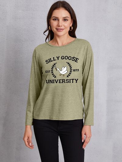 SILLY GOOSE UNIVERSITY Long Sleeve T-Shirt