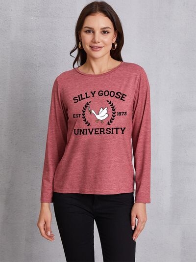 SILLY GOOSE UNIVERSITY Long Sleeve T-Shirt