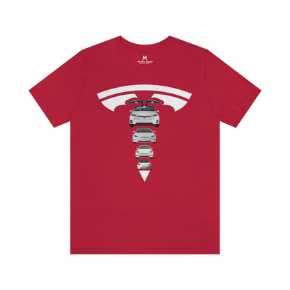 Maddison Apparel - Tesla Custom Design T Shape Logo - Short Sleeve Tee