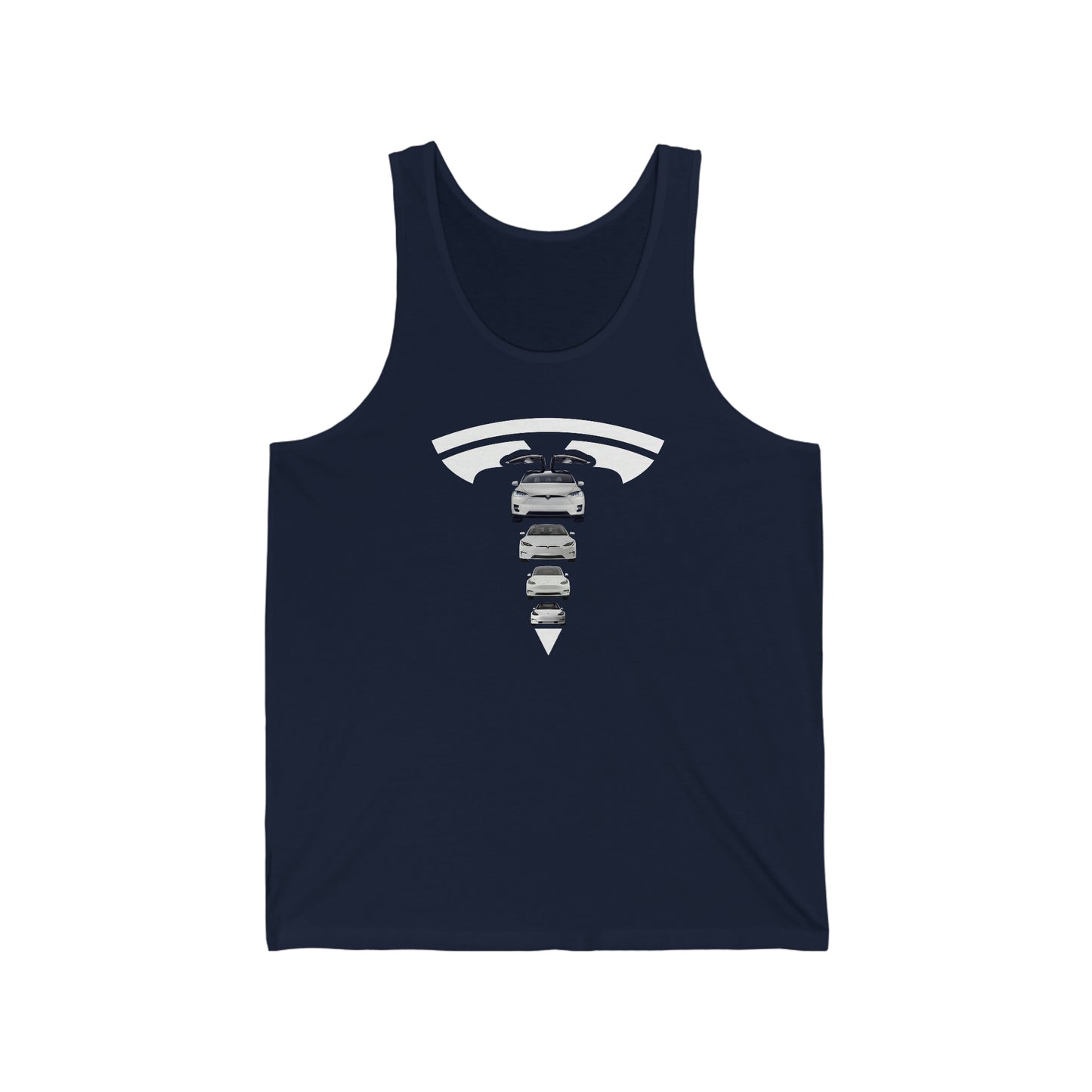 Jersey Tank Top - Tesla - Models S 3 X Y - Gym Workout Shirt