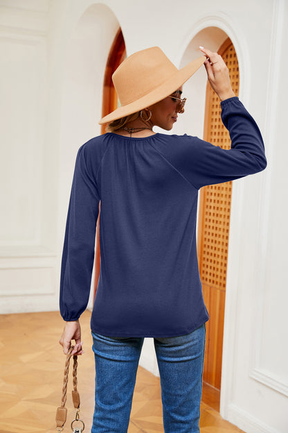 V-Neck Long Sleeve T-Shirt