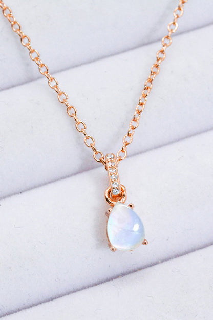 Moonstone Teardrop Pendant Necklace