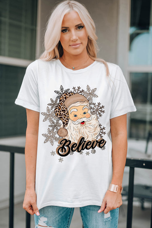 BELIEVE Santa Graphic T-Shirt