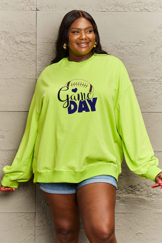 Simply Love Full Size Drop Shoulder Graphic Sweatshirt