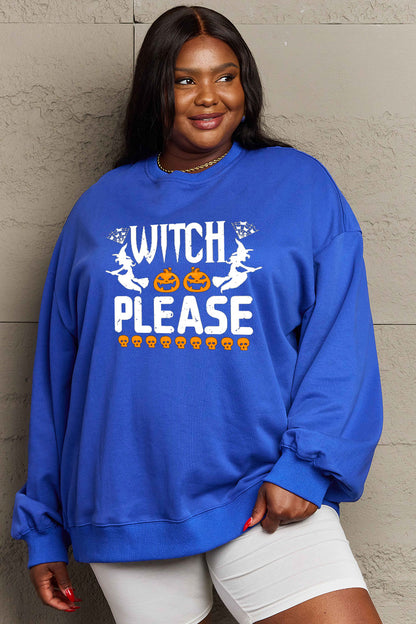 Simply Love Full Size WITCH PLEASE Graphic Sweatshirt