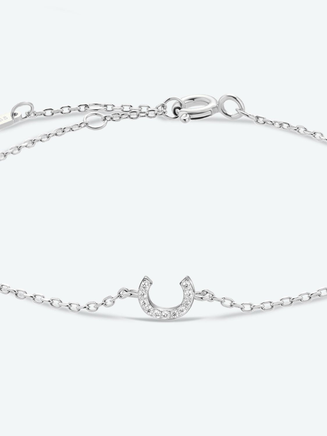 A To F Zircon 925 Sterling Silver Bracelet