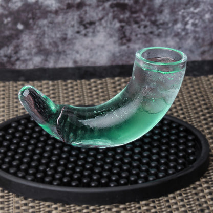 Ox Horn Shaped Glass