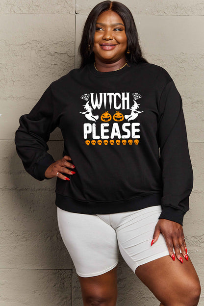 Simply Love Full Size WITCH PLEASE Graphic Sweatshirt