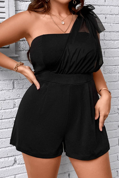 Plus Size One-Shoulder Romper