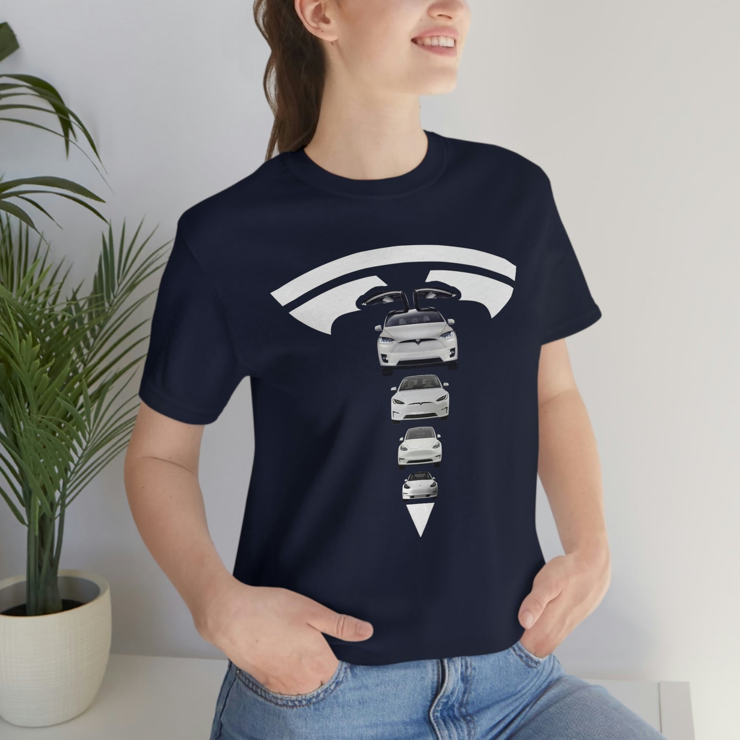 Maddison Apparel - Tesla Custom Design T Shape Logo - Short Sleeve Tee