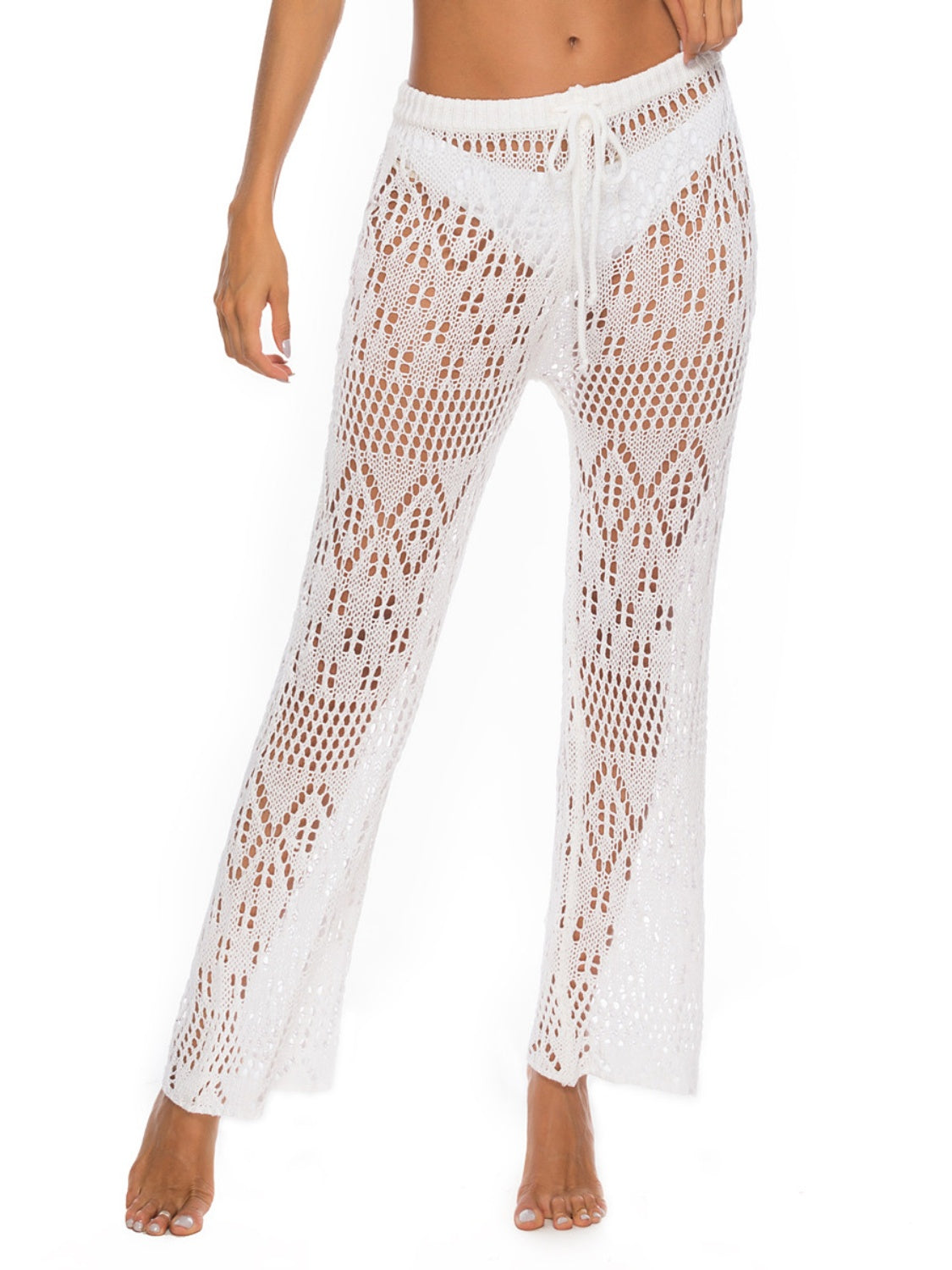 Cutout Straight Swim Pants