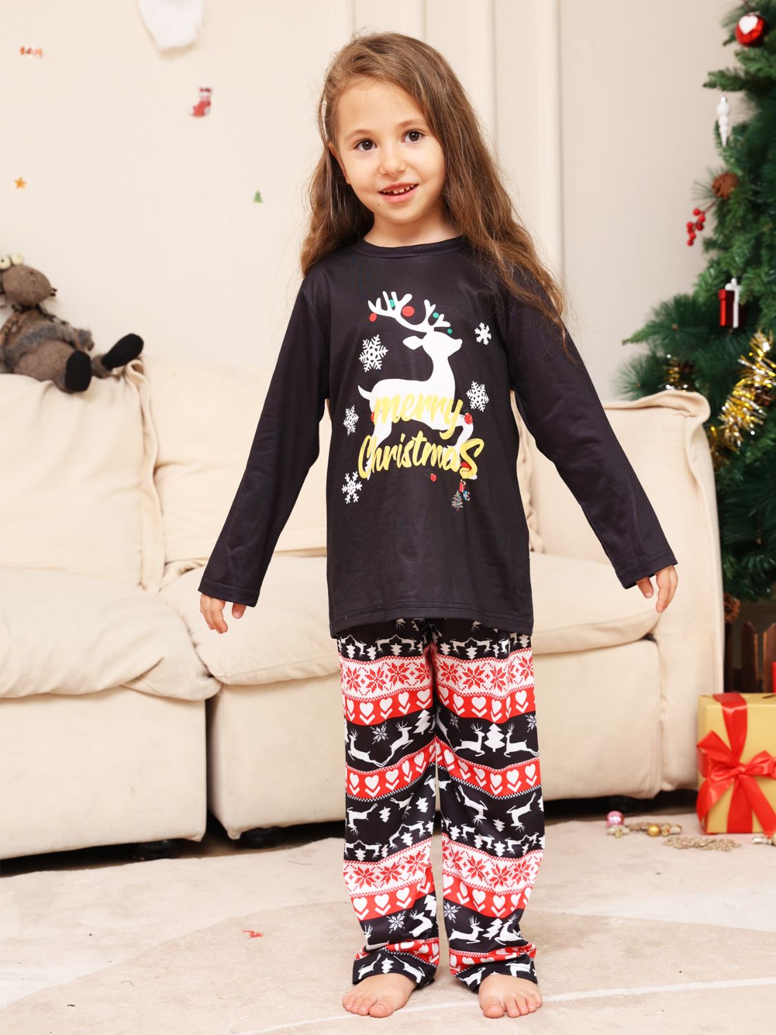 MERRY CHRISTMAS Graphic Top and Pants Set