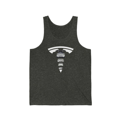 Jersey Tank Top - Tesla - Models S 3 X Y - Gym Workout Shirt