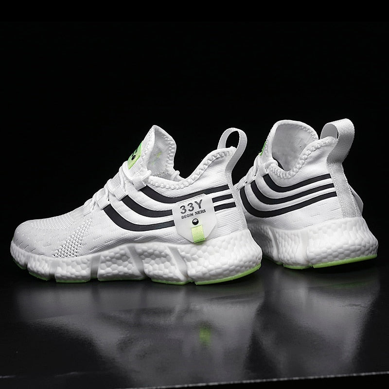 Men's White Athletic work out Gym and Walking Shoes YE33