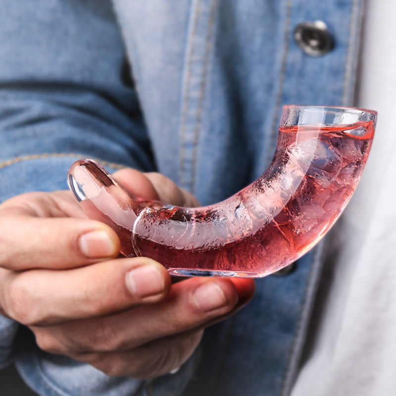 Ox Horn Shaped Glass