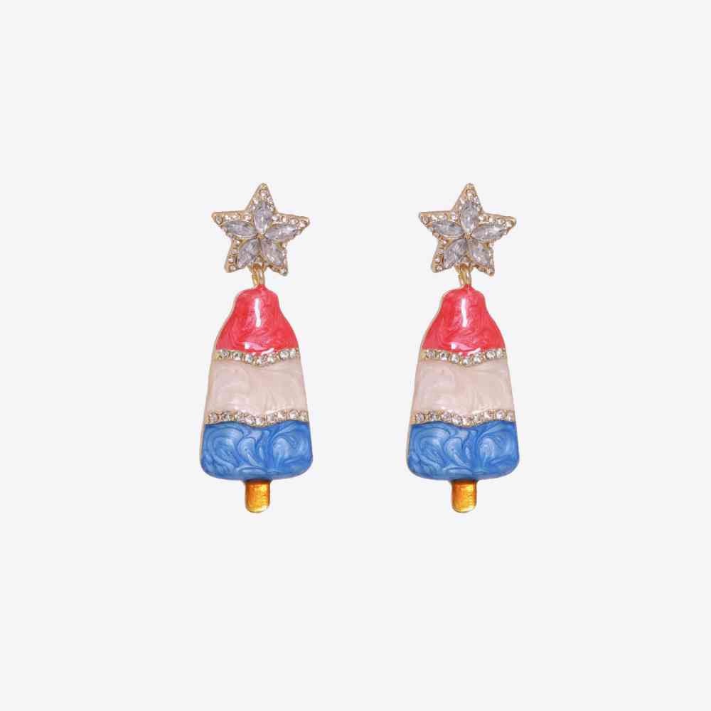 Christmas Tree Rhinestone Alloy Earrings