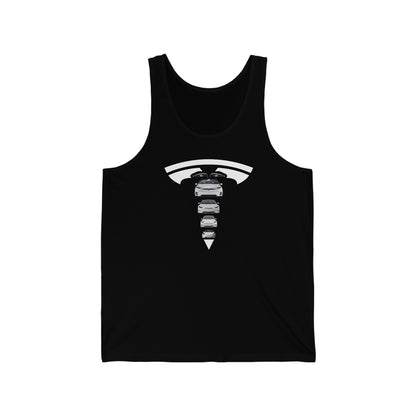 Jersey Tank Top - Tesla - Models S 3 X Y - Gym Workout Shirt