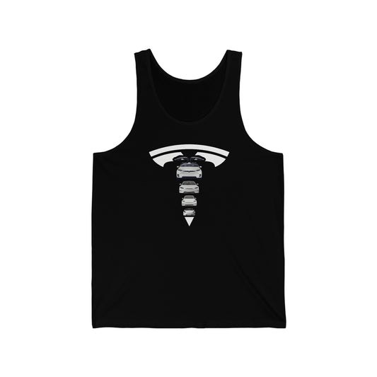 Jersey Tank Top - Tesla - Models S 3 X Y - Gym Workout Shirt