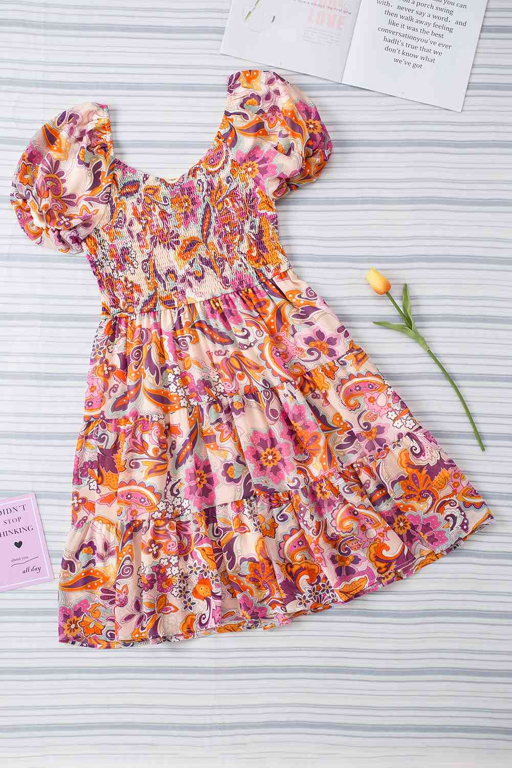 Floral Smocked Tiered Dress