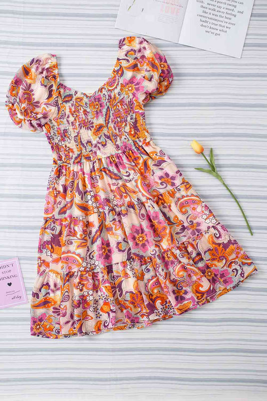 Floral Smocked Tiered Dress