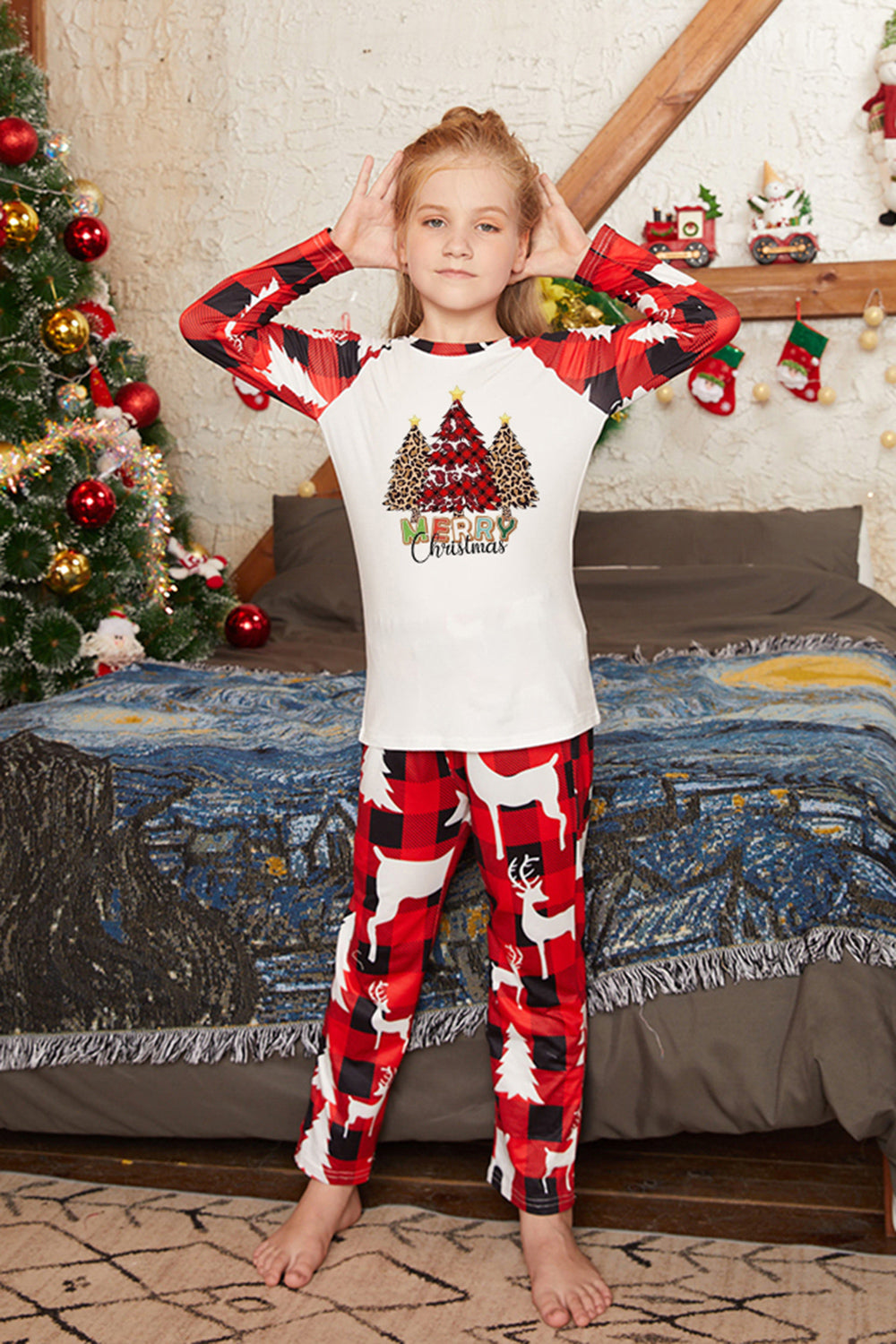 MERRY CHRISTMAS Graphic Top and Pants Set