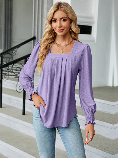 Square Neck Puff Sleeve Blouse