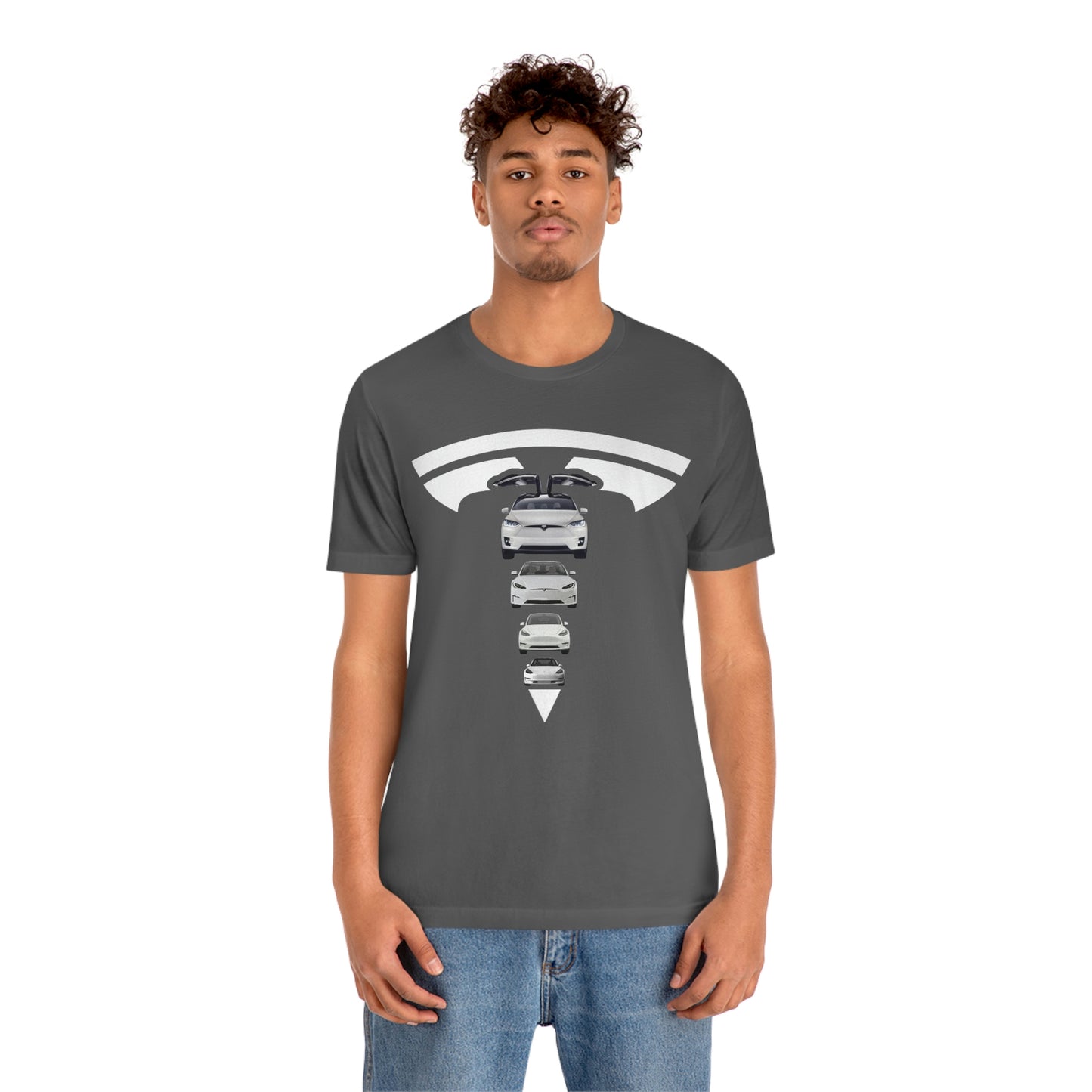 Maddison Apparel - Tesla Custom Design T Shape Logo - Short Sleeve Tee