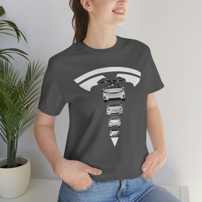 Maddison Apparel - Tesla Custom Design T Shape Logo - Short Sleeve Tee