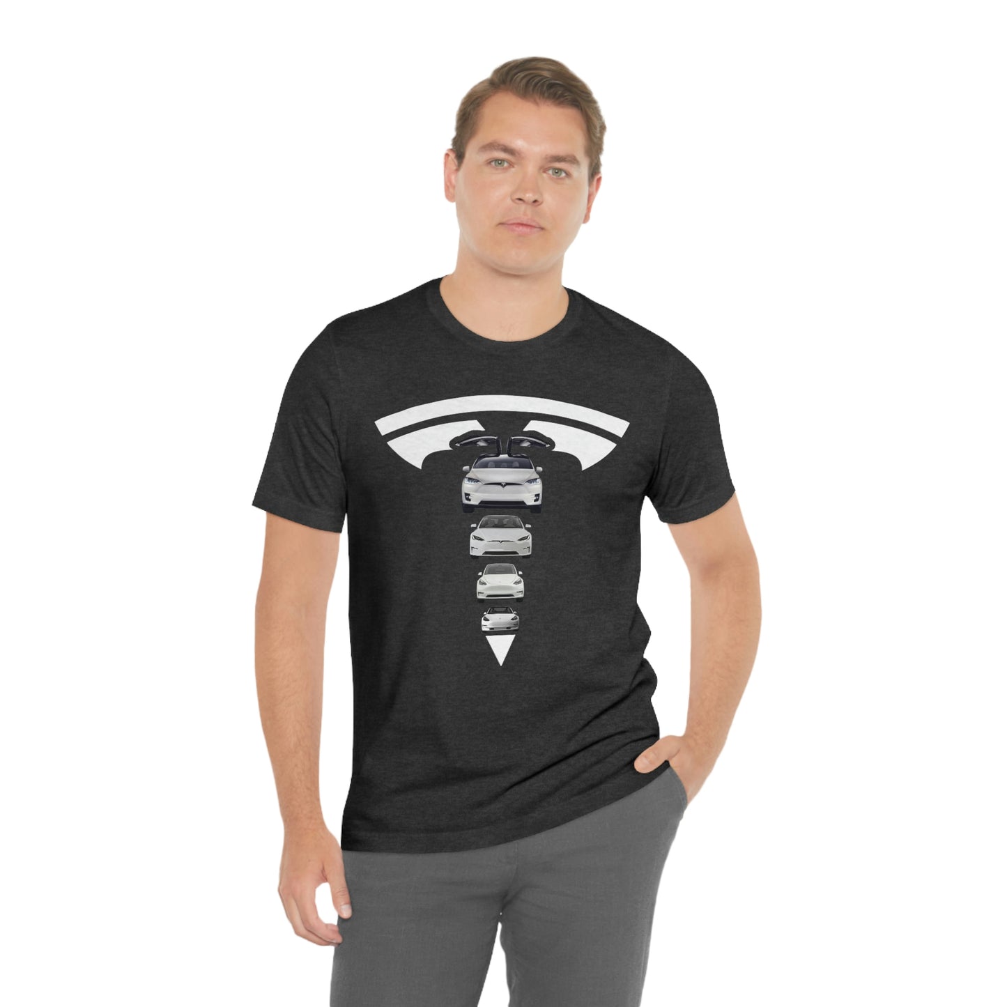 Maddison Apparel - Tesla Custom Design T Shape Logo - Short Sleeve Tee