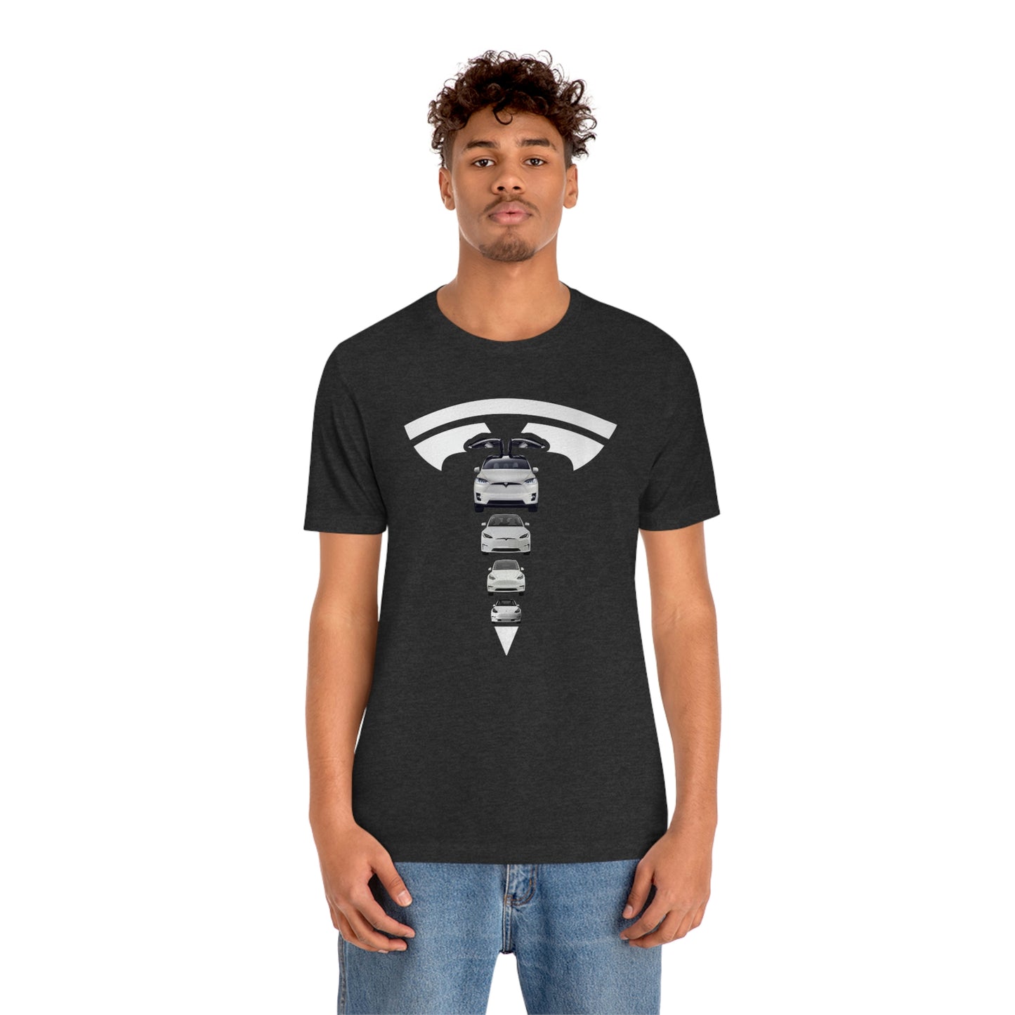 Maddison Apparel - Tesla Custom Design T Shape Logo - Short Sleeve Tee