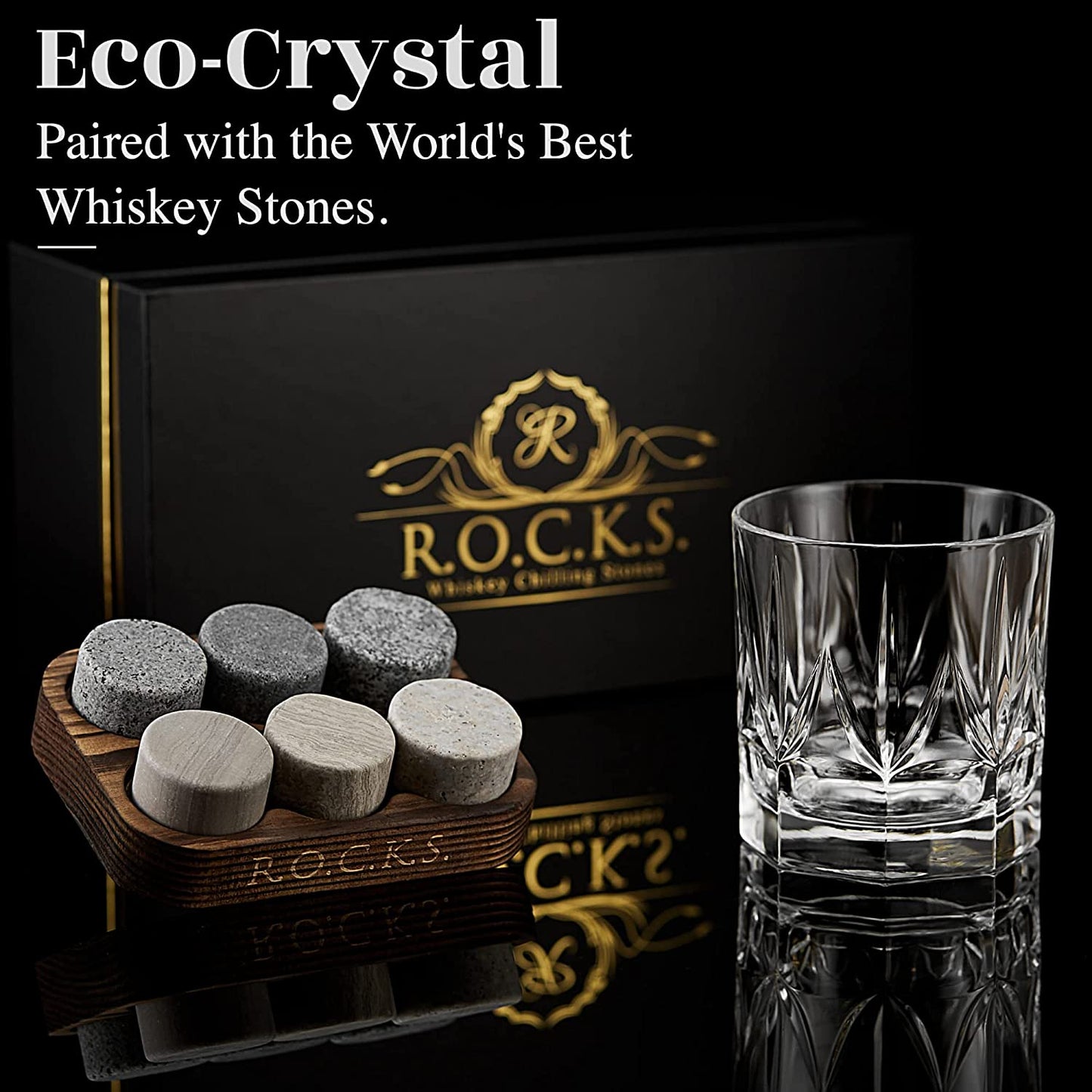 The Connoisseur's Set - Whiskey Stones & Imperial Whiskey Glass